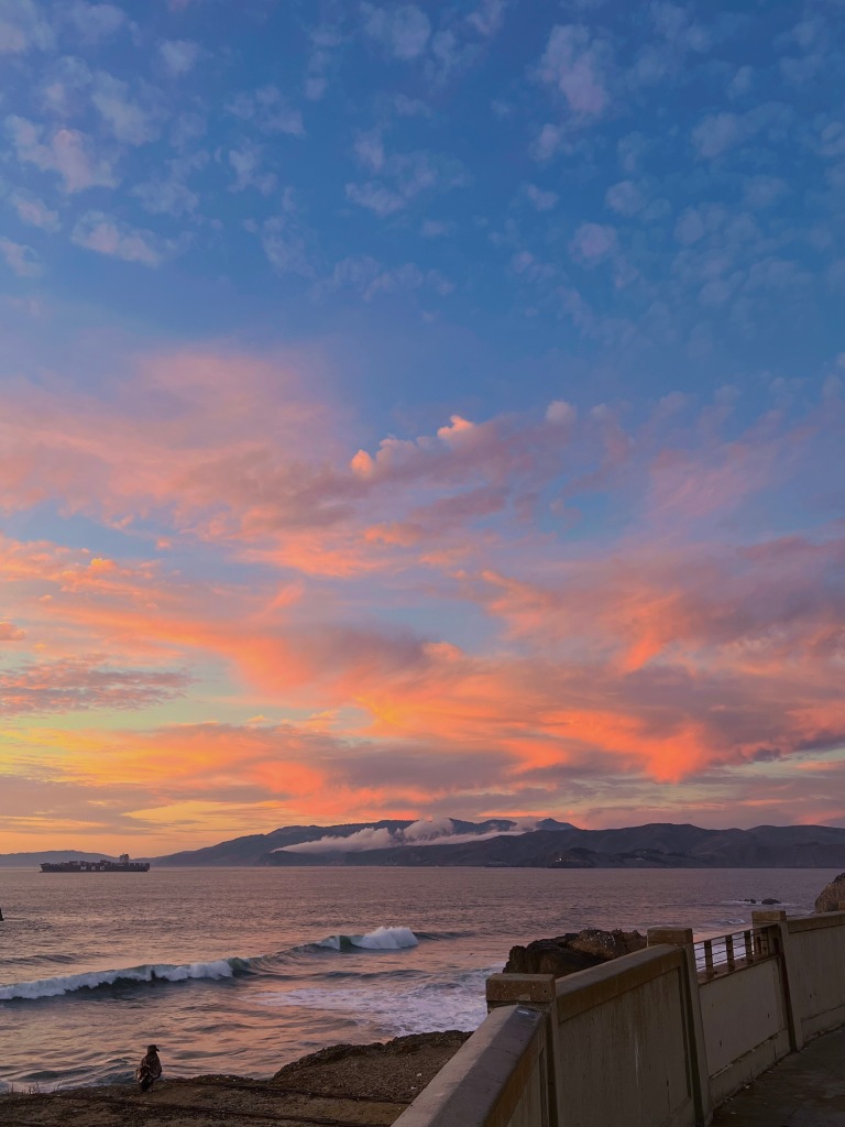 beautiful San Francisco bay sunset from the Cliff House